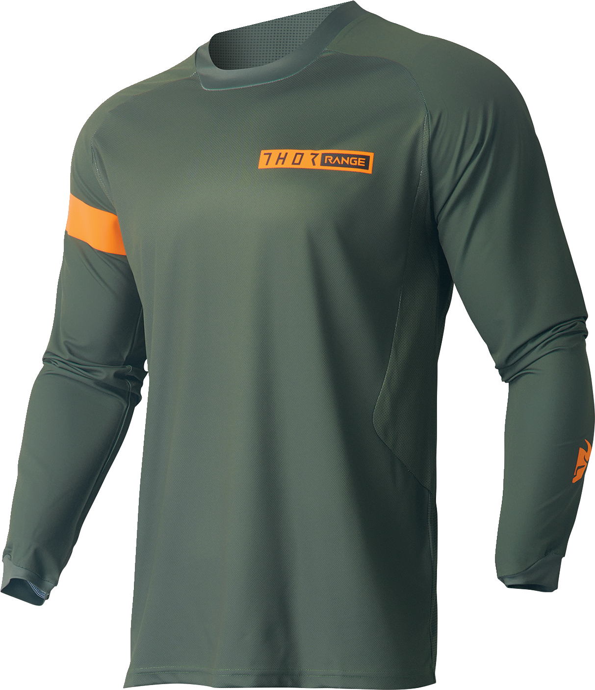 THOR Range Jersey - Army Green/Orange - Medium 2910-7483 - Cycle City Outdoors