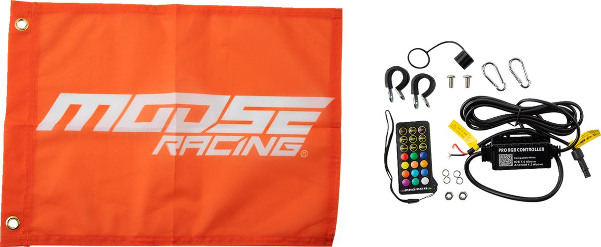 MOOSE RACING 5' Whip Light - RGB - Black - Chase SB-CHSBTR-151PU - Cycle City Outdoors