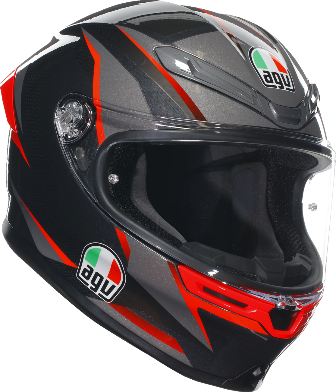 AGV K6 S Helmet - Slashcut - Black/Gray/Red - Large 2118395002014L