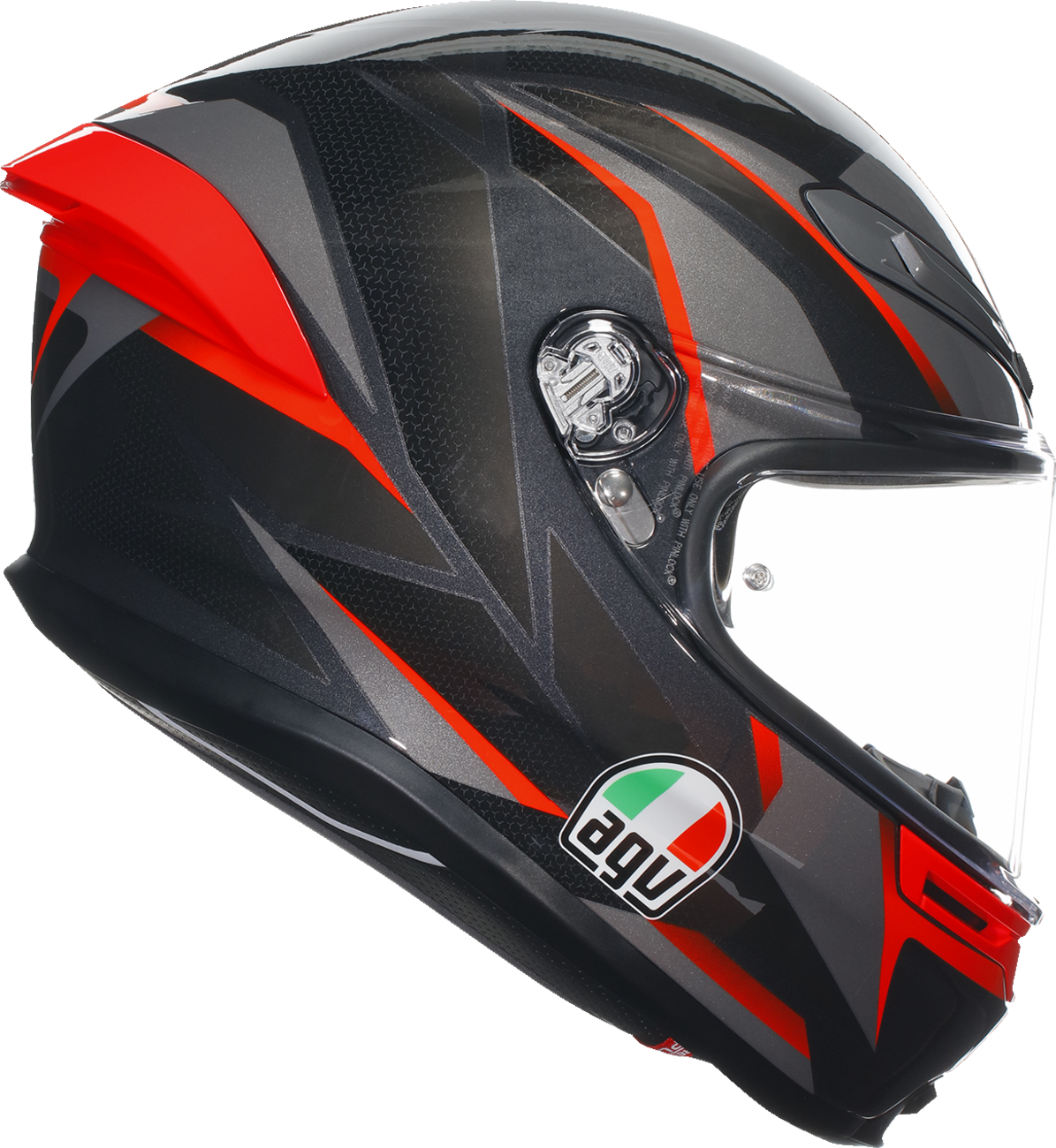 AGV K6 S Helmet - Slashcut - Black/Gray/Red - Large 2118395002014L