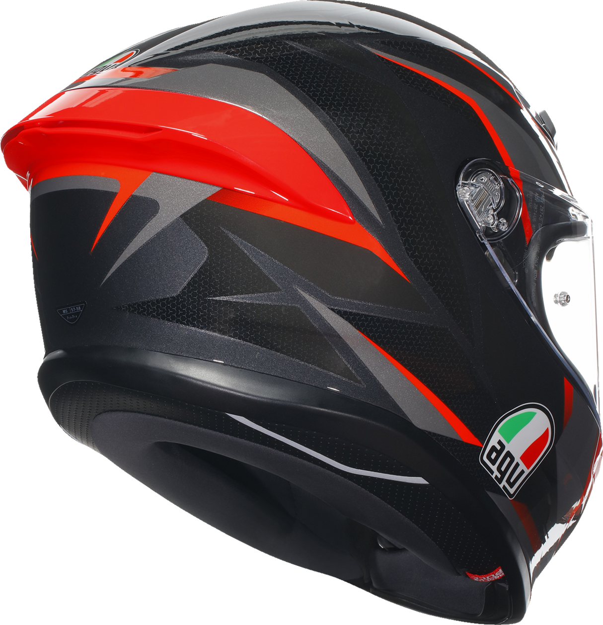 AGV K6 S Helmet - Slashcut - Black/Gray/Red - 2XL 21183950020142X