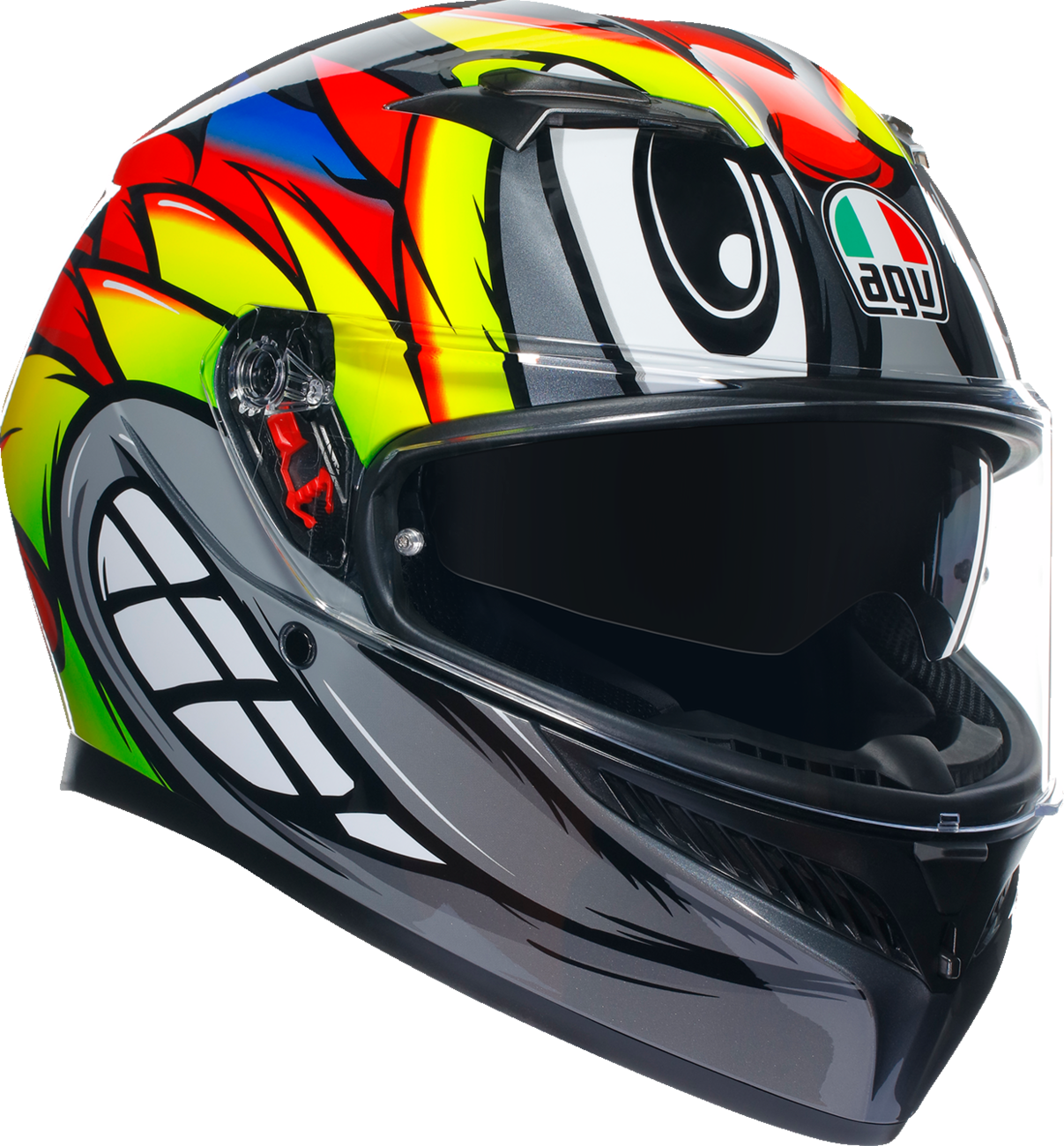 AGV K3 Helmet - Birdy 2.0 - Gray/Yellow/Red - 2XL 21183810040122X