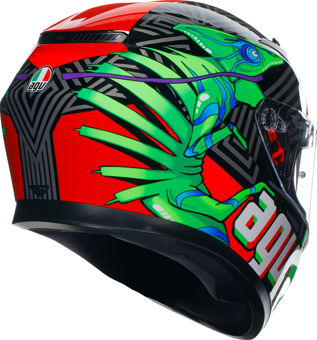 AGV K3 Helmet - Kamaleon - Black/Red/Green - 2XL 21183810040132X