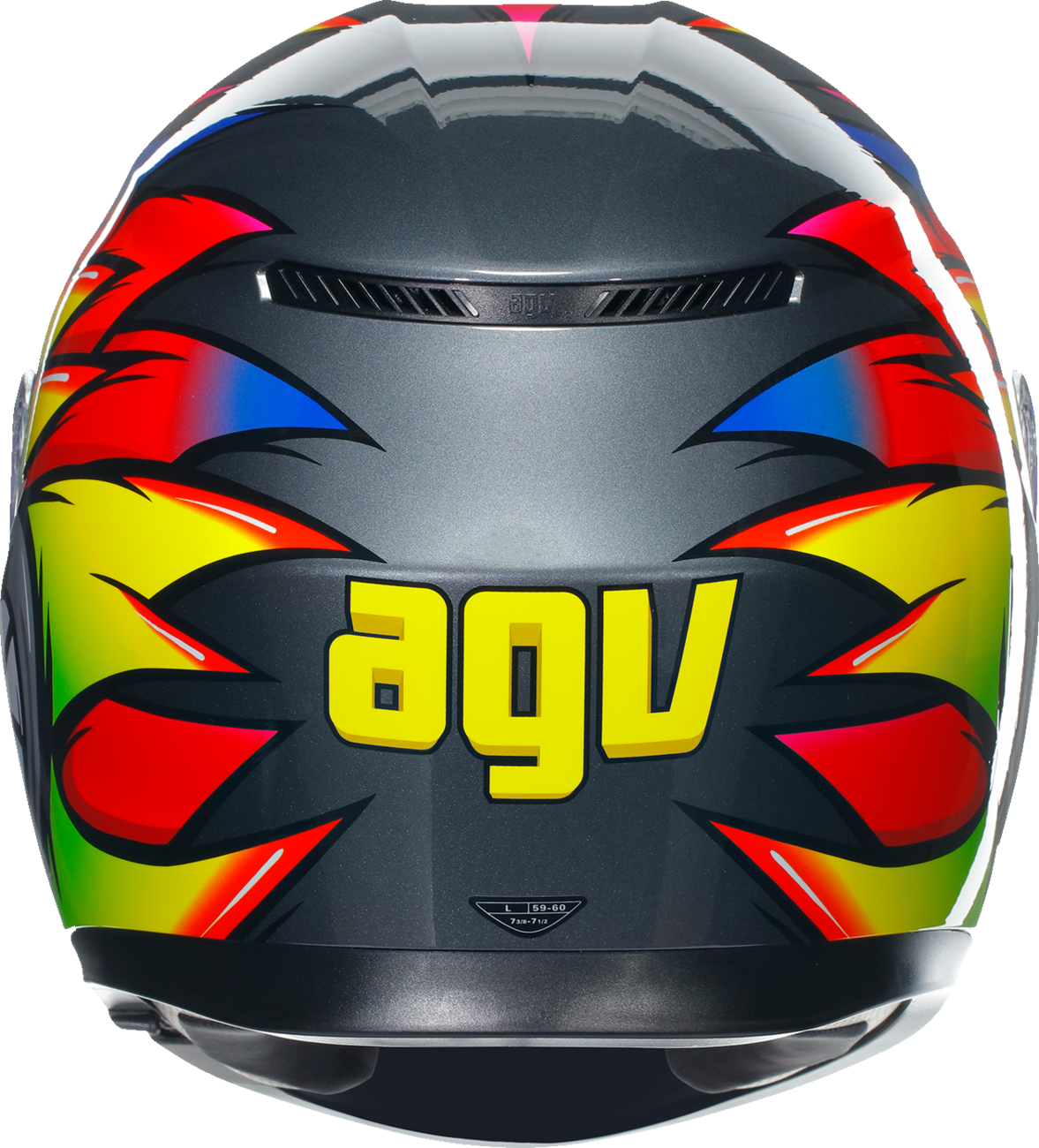 AGV K3 Helmet - Birdy 2.0 - Gray/Yellow/Red - 2XL 21183810040122X