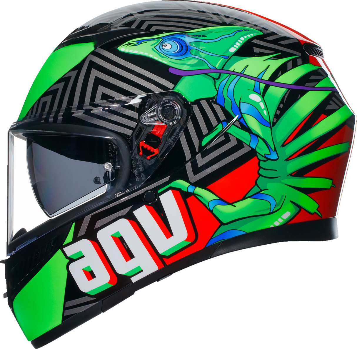 AGV K3 Helmet - Kamaleon - Black/Red/Green - 2XL 21183810040132X