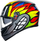 AGV K3 Helmet - Birdy 2.0 - Gray/Yellow/Red - Small 2118381004012S