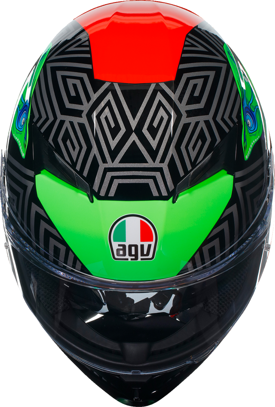 AGV K3 Helmet - Kamaleon - Black/Red/Green - Medium 2118381004013M