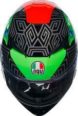 AGV K3 Helmet - Kamaleon - Black/Red/Green - Medium 2118381004013M