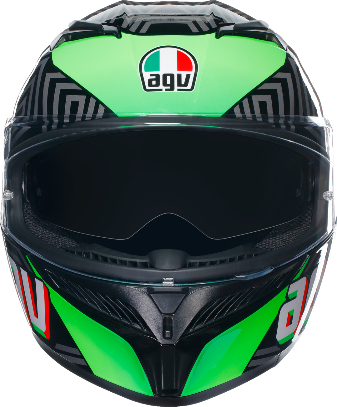 AGV K3 Helmet - Kamaleon - Black/Red/Green - Large 2118381004013L