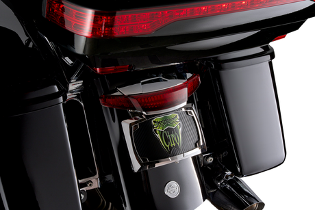 CIRO Taillight/License Plate Mount - Red Lens - Chrome 40473 - Cycle City Outdoors