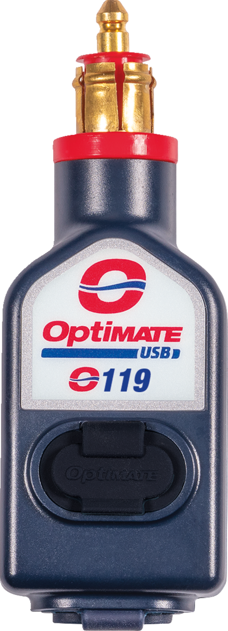 TECMATE Dual USB Charger - Optimate - 180? BIKE Plug/12V - In-Line O-119