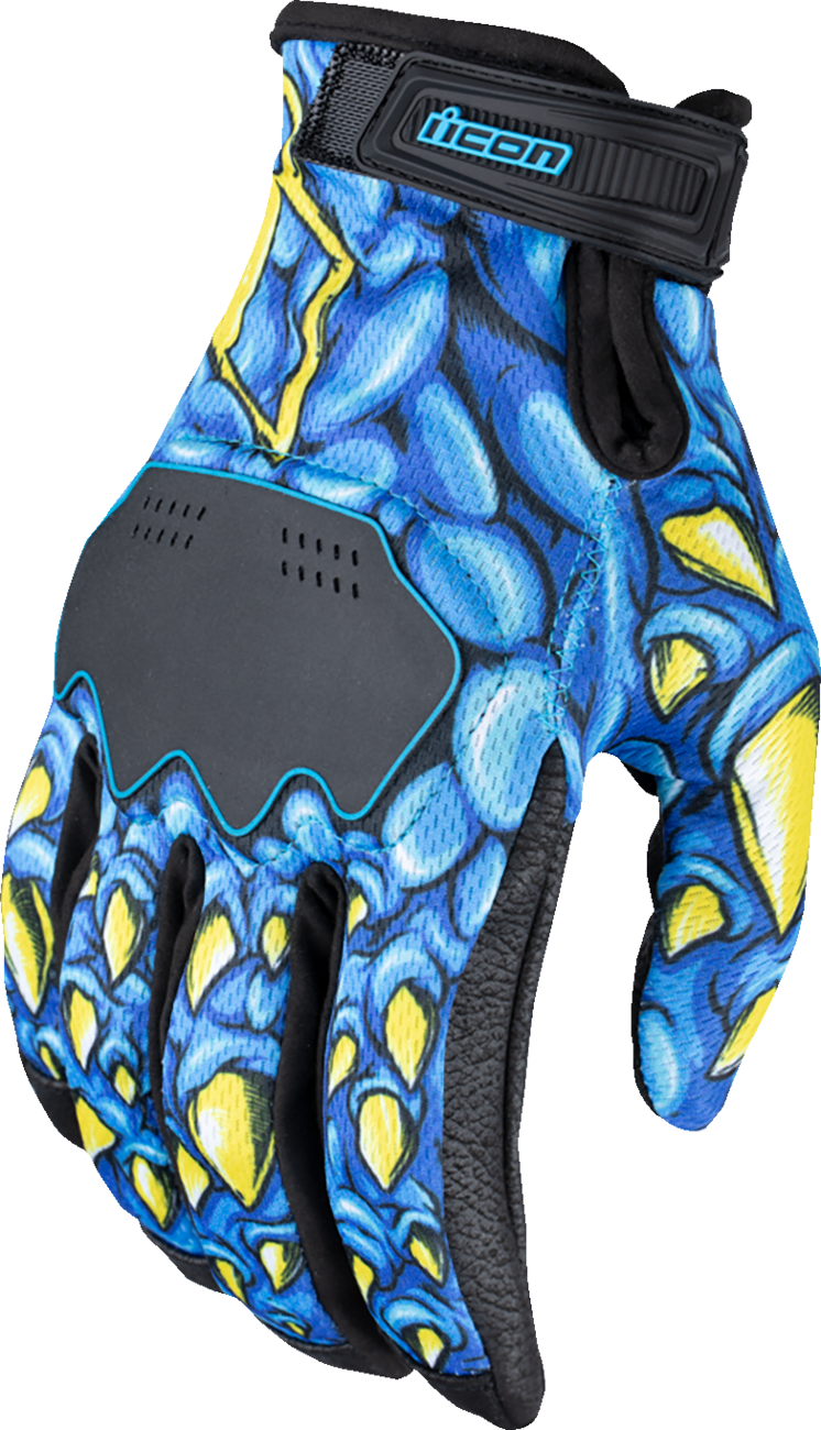 ICON Hooligan* Kryola Kreep Gloves - Blue - 2XL 3301-4726