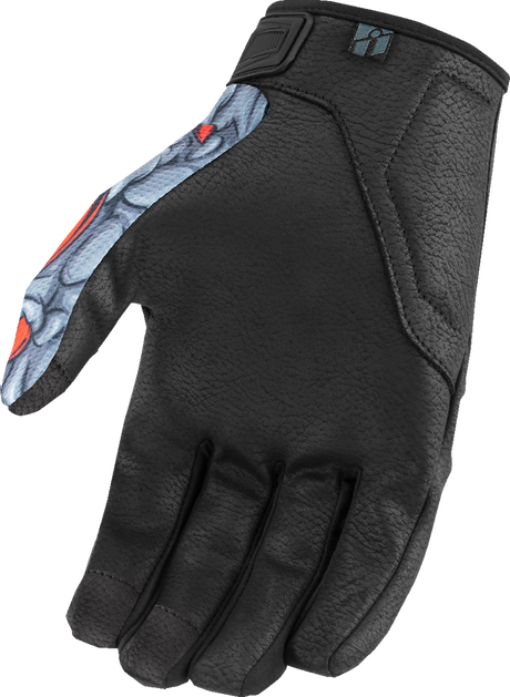 ICON Hooligan* Kryola Kreep Gloves - Red - Large 3301-4730