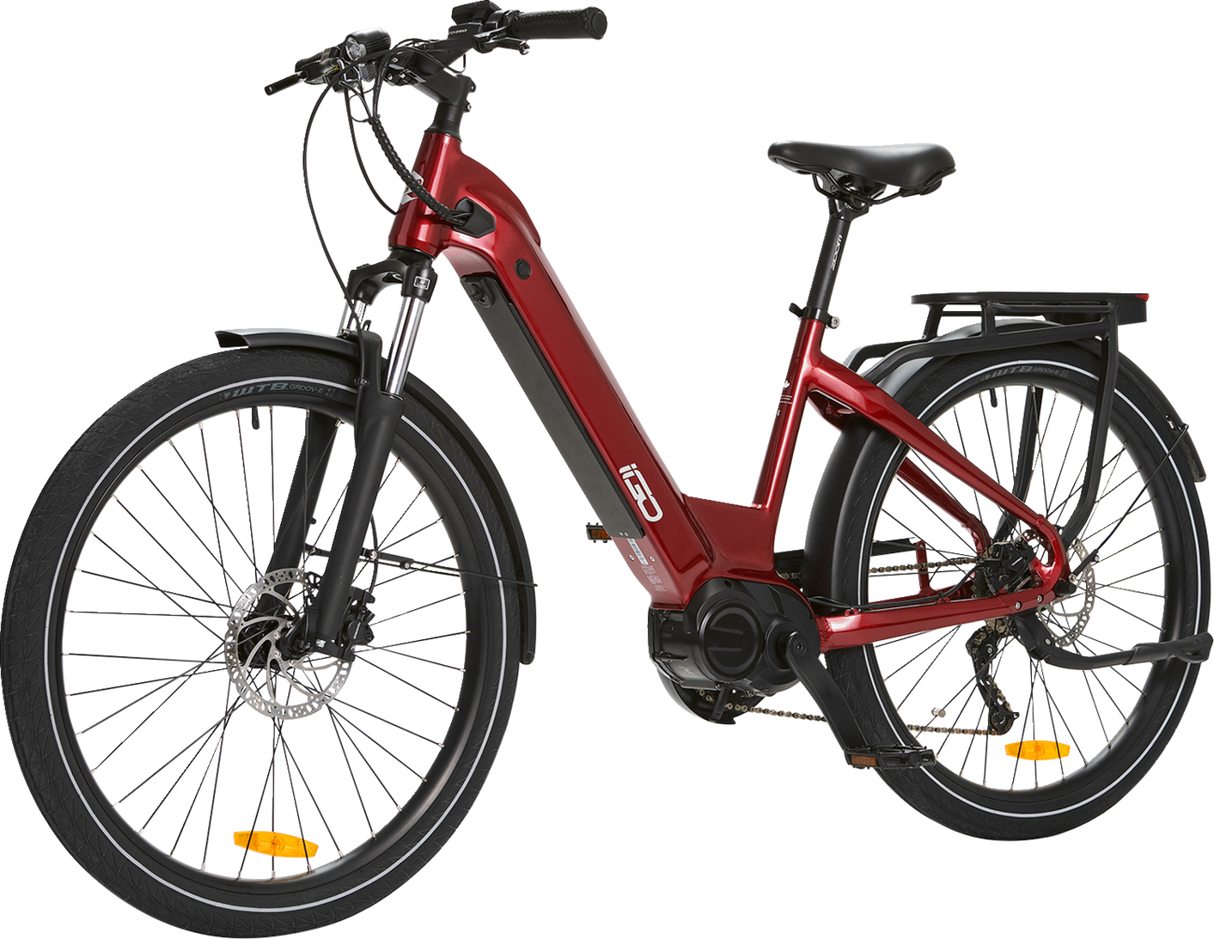 IGO ELECTRIC BIKES Discovery Rosemont LS E-Bike - Burgundy - Step Through 100-212-000 - Cycle City Outdoors