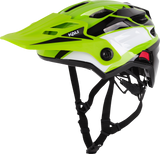 KALI Child Maya Full Face Helmet - Race - Gloss Lime/White/Black - OS 0221923322 - Cycle City Outdoors