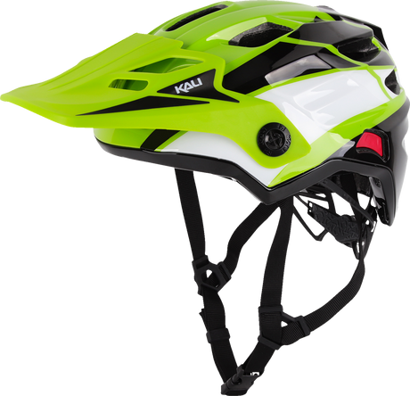 KALI Child Maya Full Face Helmet - Race - Gloss Lime/White/Black - OS 0221923322 - Cycle City Outdoors