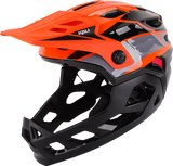 KALI Child Maya Full Face Helmet - Race - Gloss Orange/Gray/Black - OS 0221923312 - Cycle City Outdoors