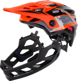 KALI Child Maya Full Face Helmet - Race - Gloss Orange/Gray/Black - OS 0221923312 - Cycle City Outdoors