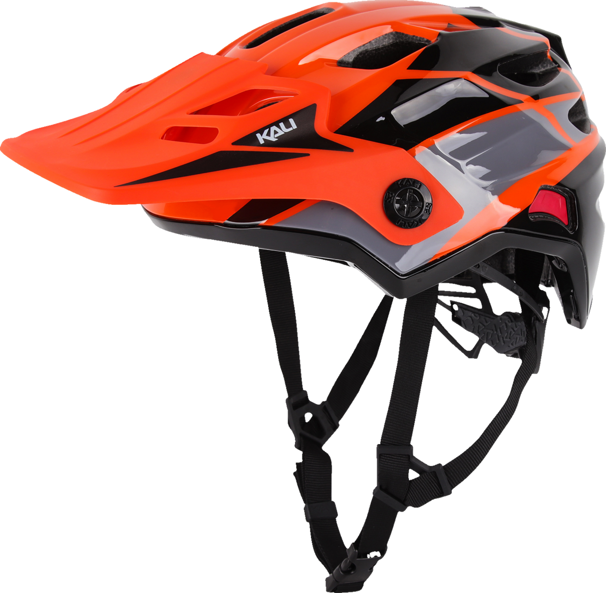 KALI Child Maya Full Face Helmet - Race - Gloss Orange/Gray/Black - OS 0221923312 - Cycle City Outdoors