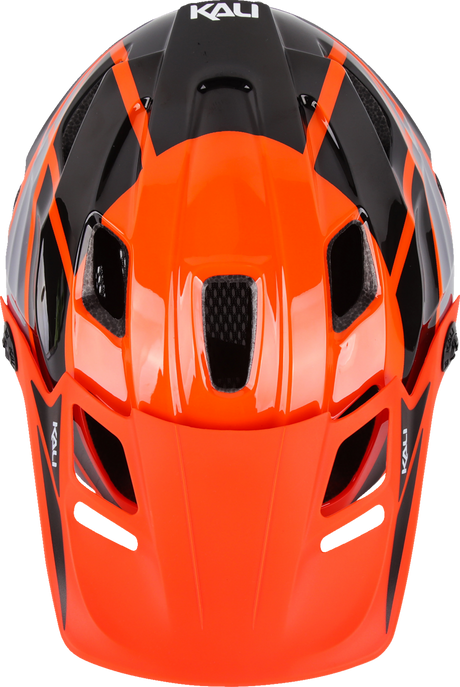 KALI Child Maya Full Face Helmet - Race - Gloss Orange/Gray/Black - OS 0221923312 - Cycle City Outdoors