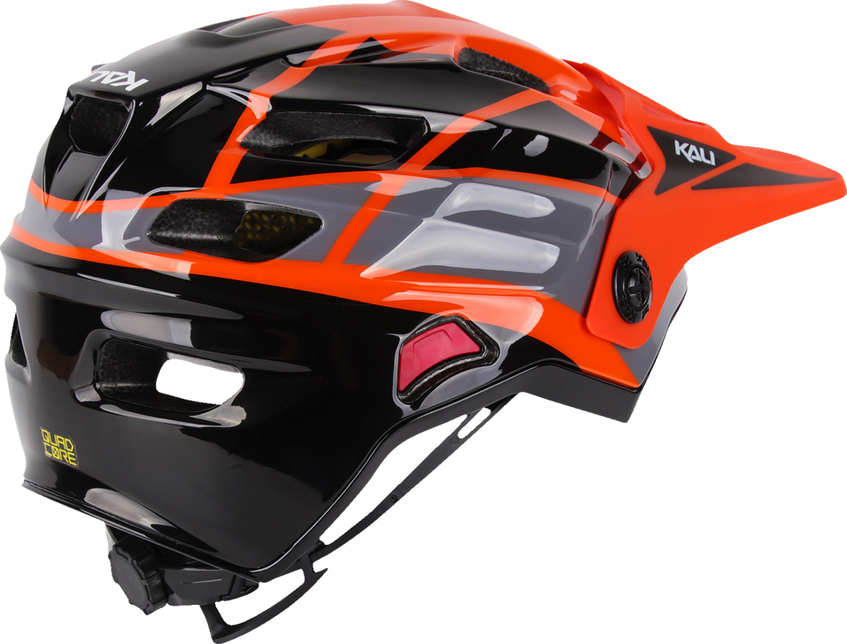 KALI Child Maya Full Face Helmet - Race - Gloss Orange/Gray/Black - OS 0221923312 - Cycle City Outdoors