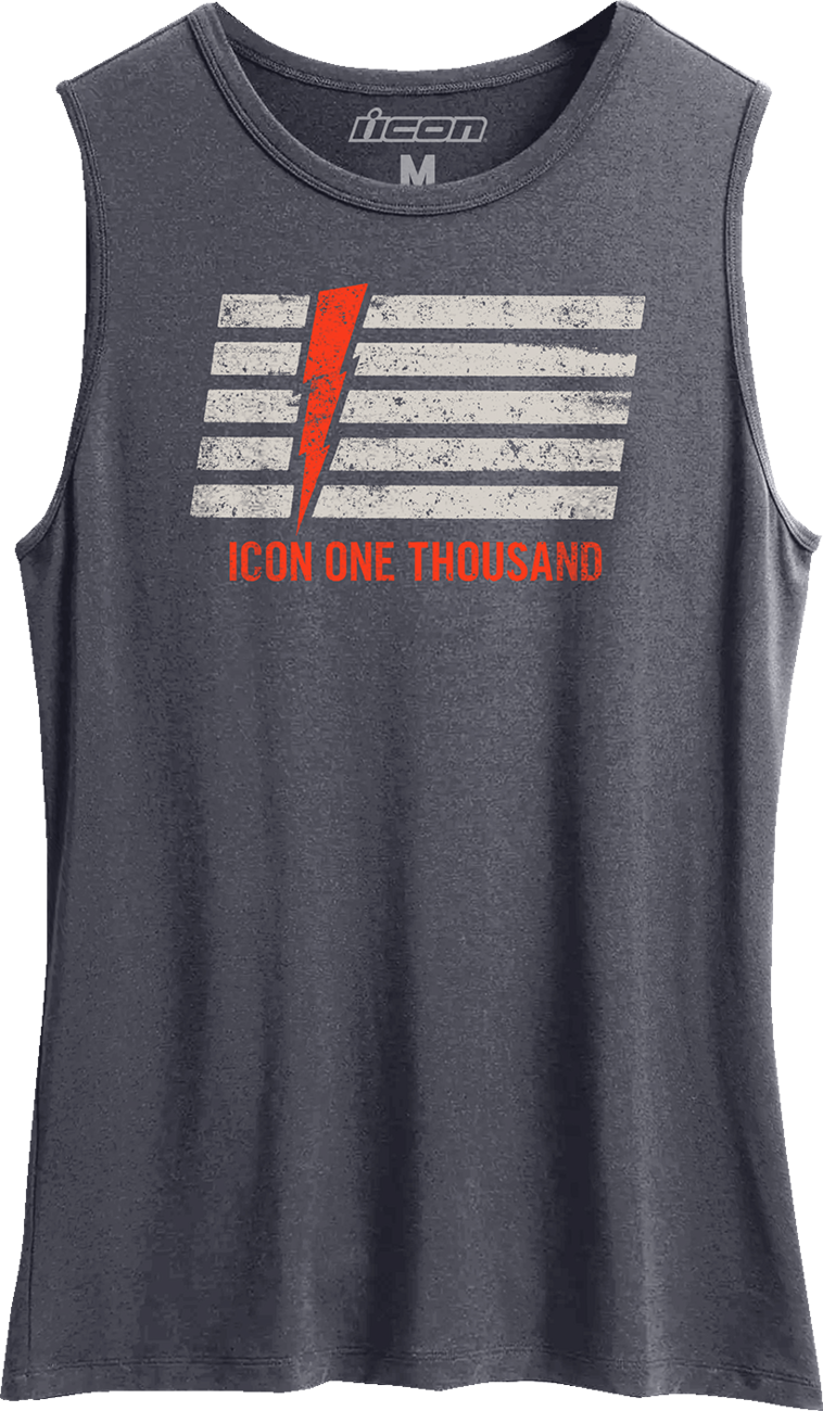 ICON Women's Invasion Stripe* Tank Top - Antique Denim - Small 3031-4218