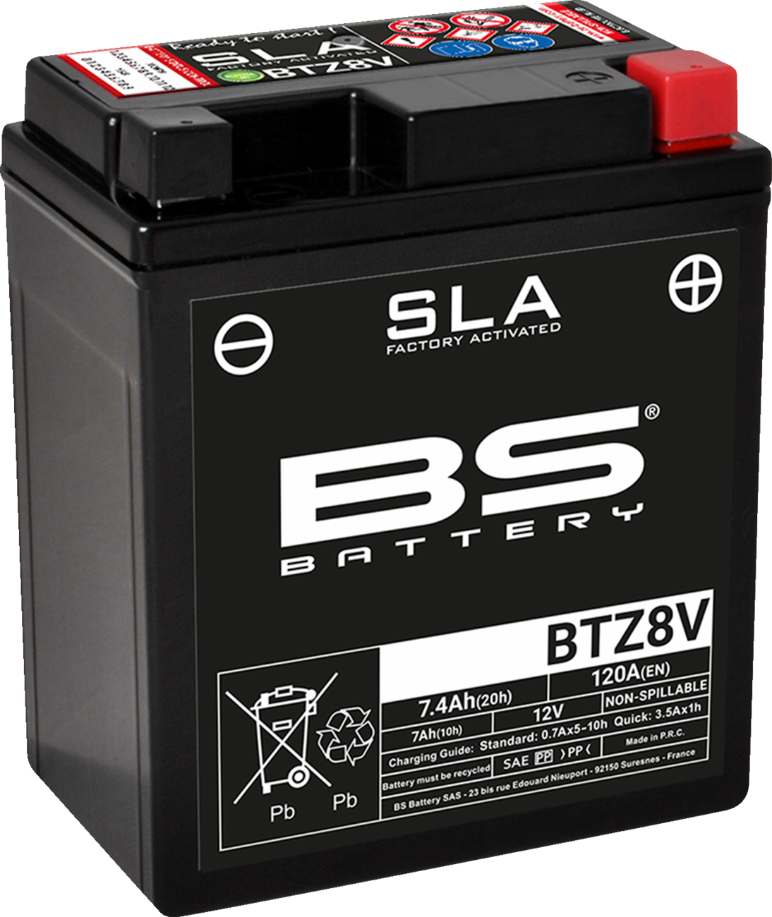 BS BATTERY Battery - BTZ8V (YT) 300890