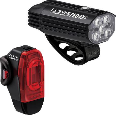 LEZYNE Fusion Drive Pro 600+ / KTV Drive Pro+ Lights - Front & Back - 600 lm / 150 lm 1-LED-39P-V137 - Cycle City Outdoors