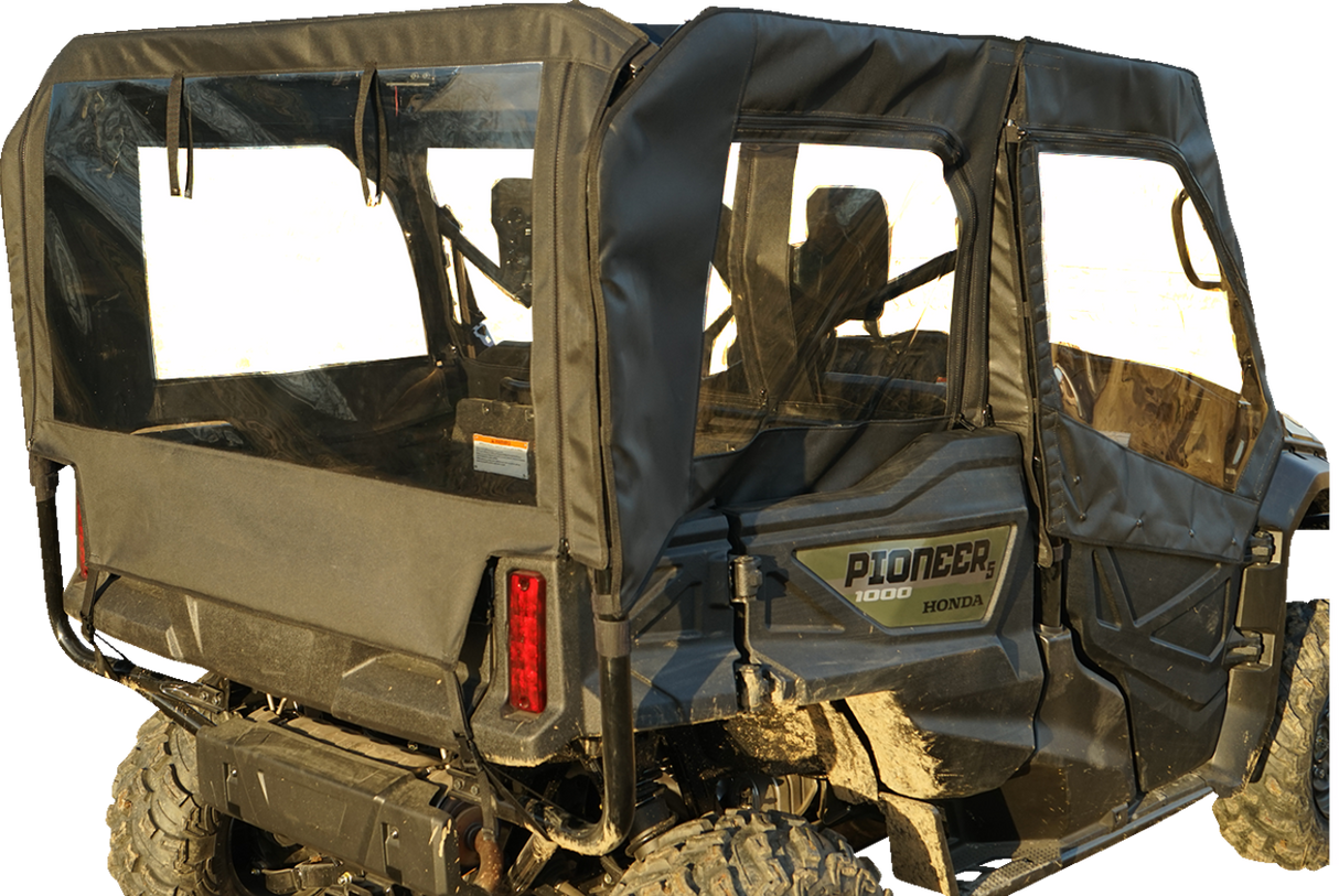 SEIZMIK Soft Doors - Middle/Rear Windows - Black - Honda Pioneer 1000 51-20983