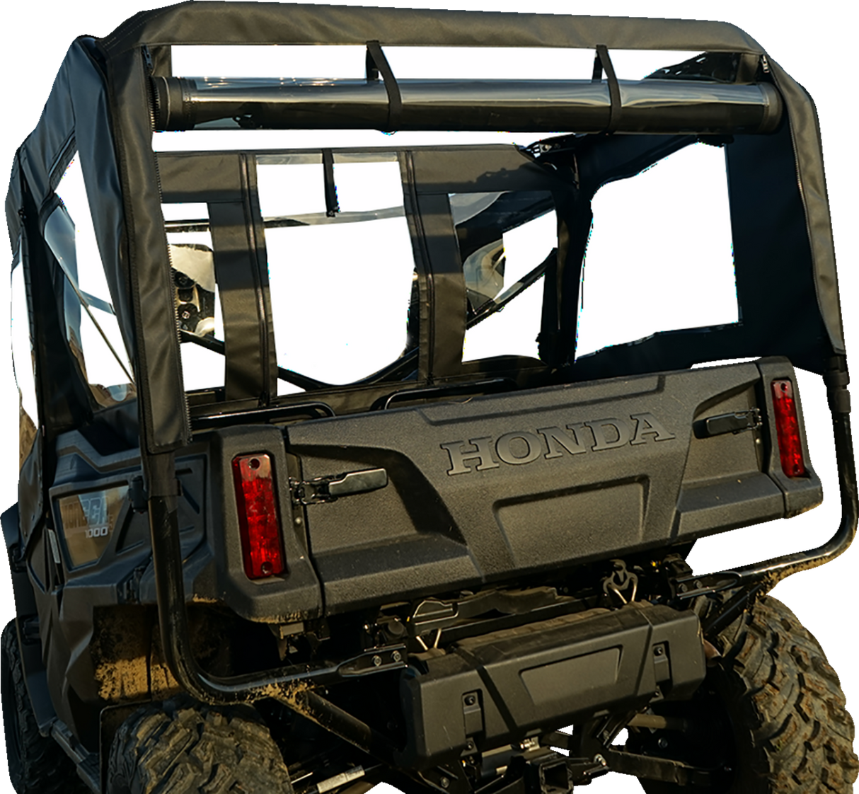 SEIZMIK Soft Doors - Middle/Rear Windows - Black - Honda Pioneer 1000 51-20983