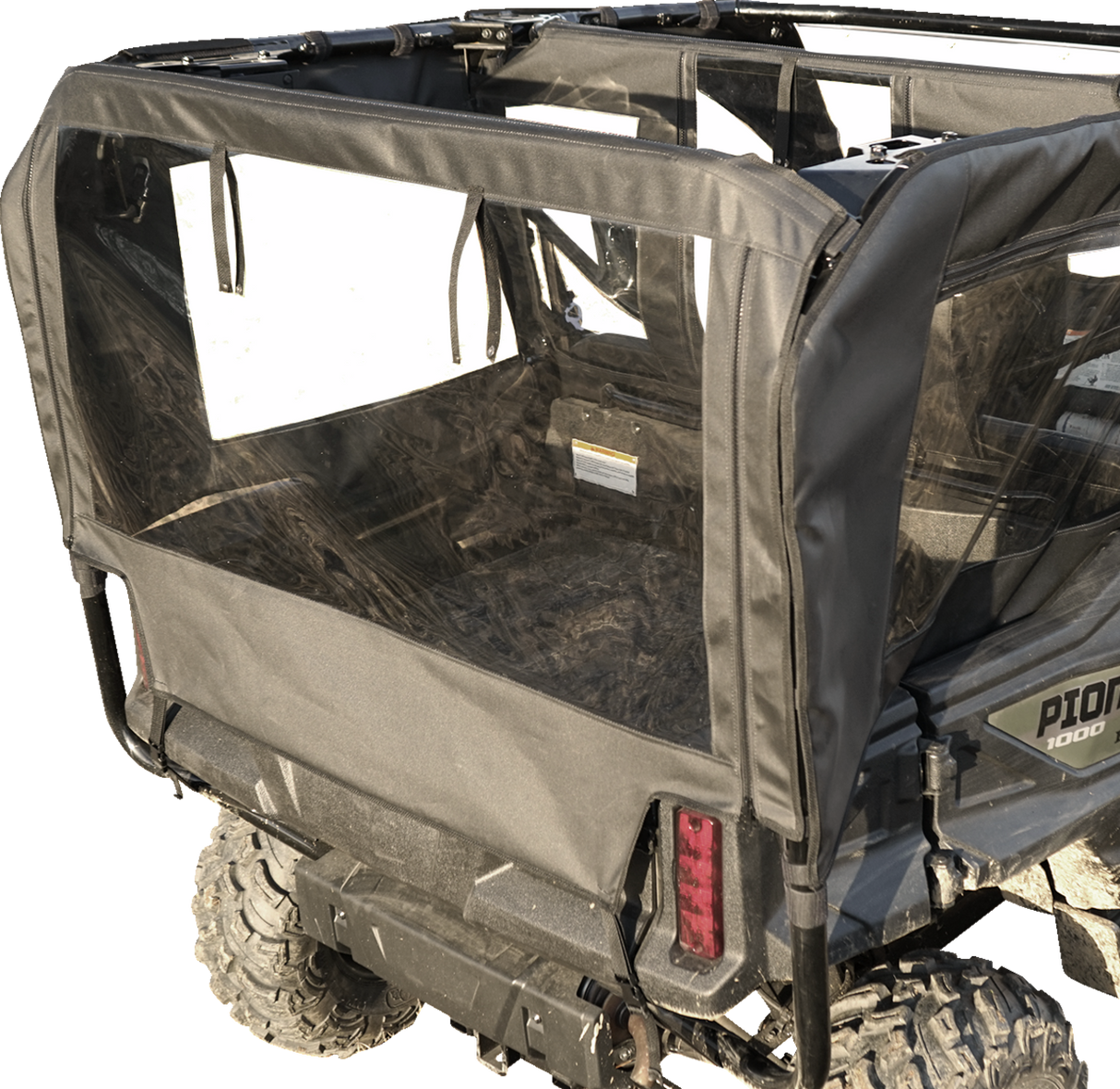 SEIZMIK Soft Doors - Middle/Rear Windows - Black - Honda Pioneer 1000 51-20983