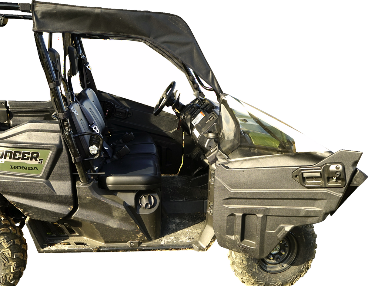 SEIZMIK Soft Doors - Middle/Rear Windows - Black - Honda Pioneer 1000 51-20983