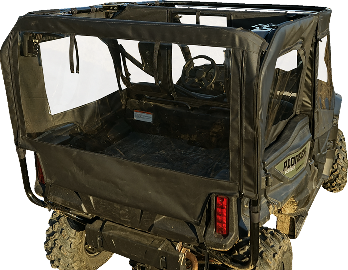 SEIZMIK Soft Doors - Middle/Rear Windows - Black - Honda Pioneer 1000 51-20983