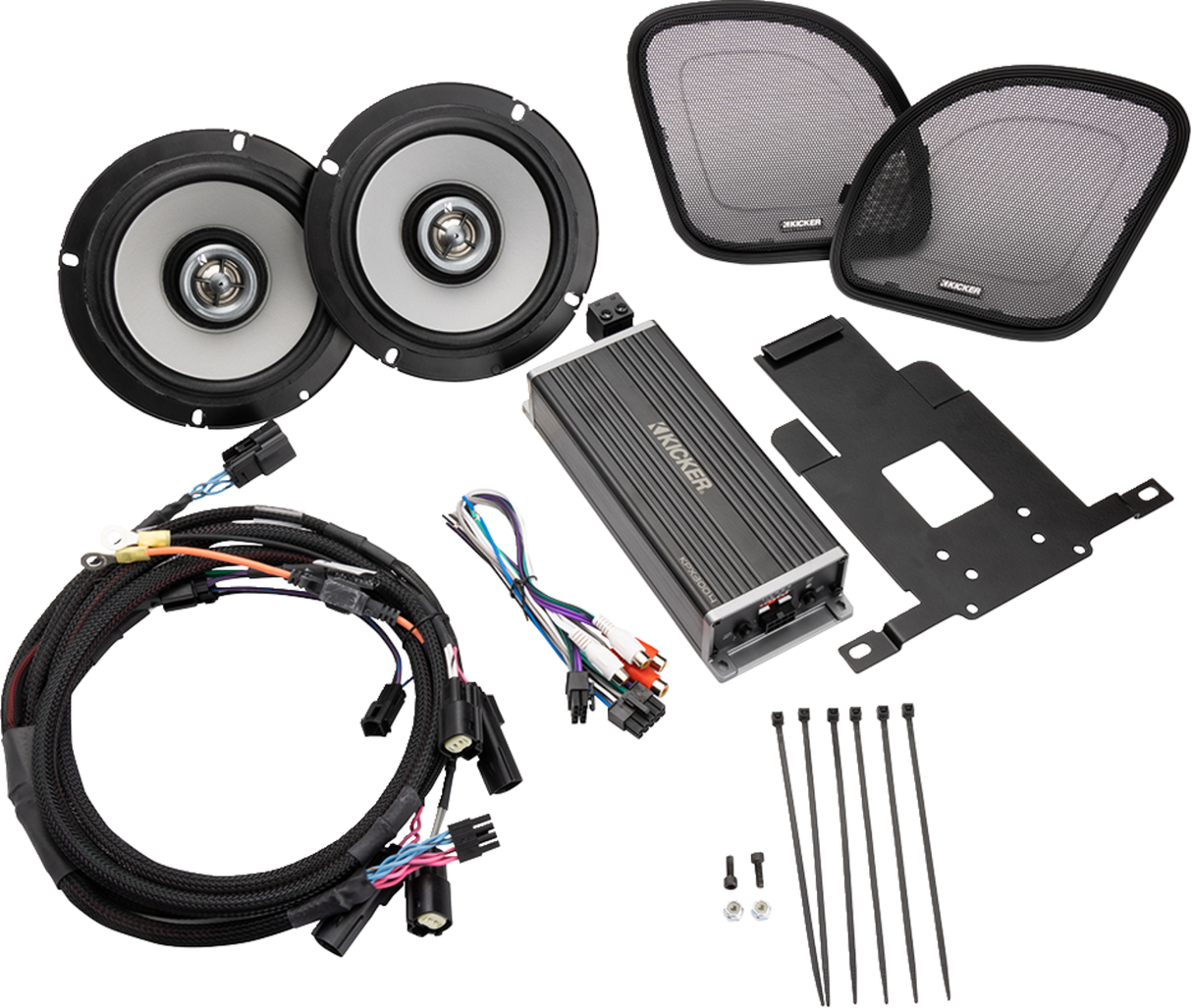 KICKER 6-1/2" Speaker/300 W Amplifier Kit - Road Glide 50HDR154