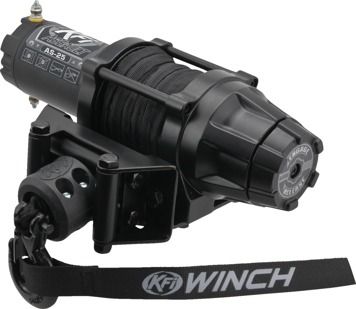 KFI PRODUCTS AS-25 Assault Winch - 2500 Lb - Synthetic Cable AS-25