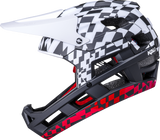 KALI DH Invader Helmet - LTD Glitch - Matte Black/White/Red - L-2XL 0211323217