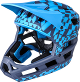 KALI DH Invader Helmet - LTD Glitch - Matte Navy/Cyan - L-2XL 0211323227