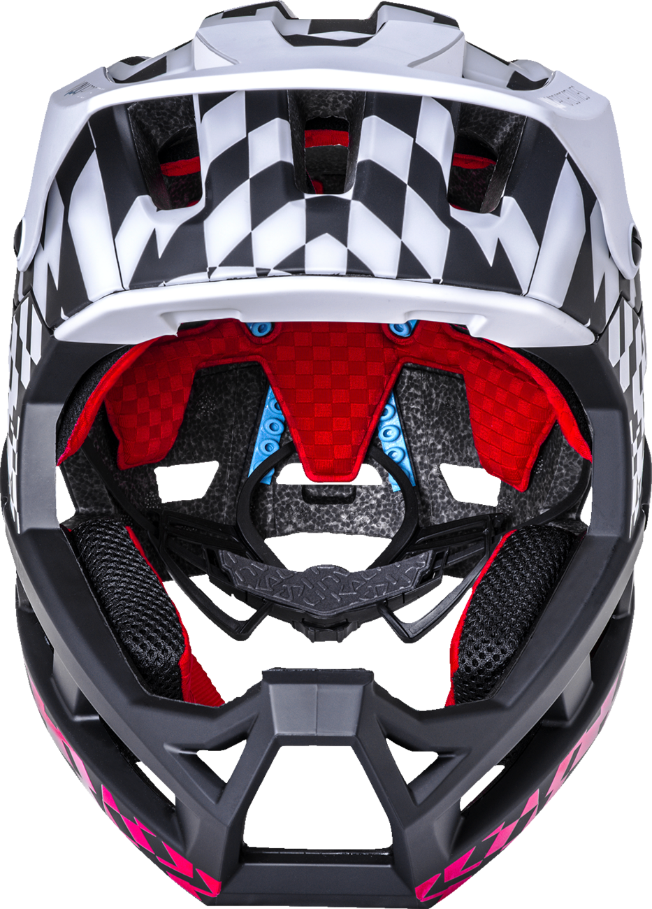 KALI DH Invader Helmet - LTD Glitch - Matte Black/White/Red - L-2XL 0211323217