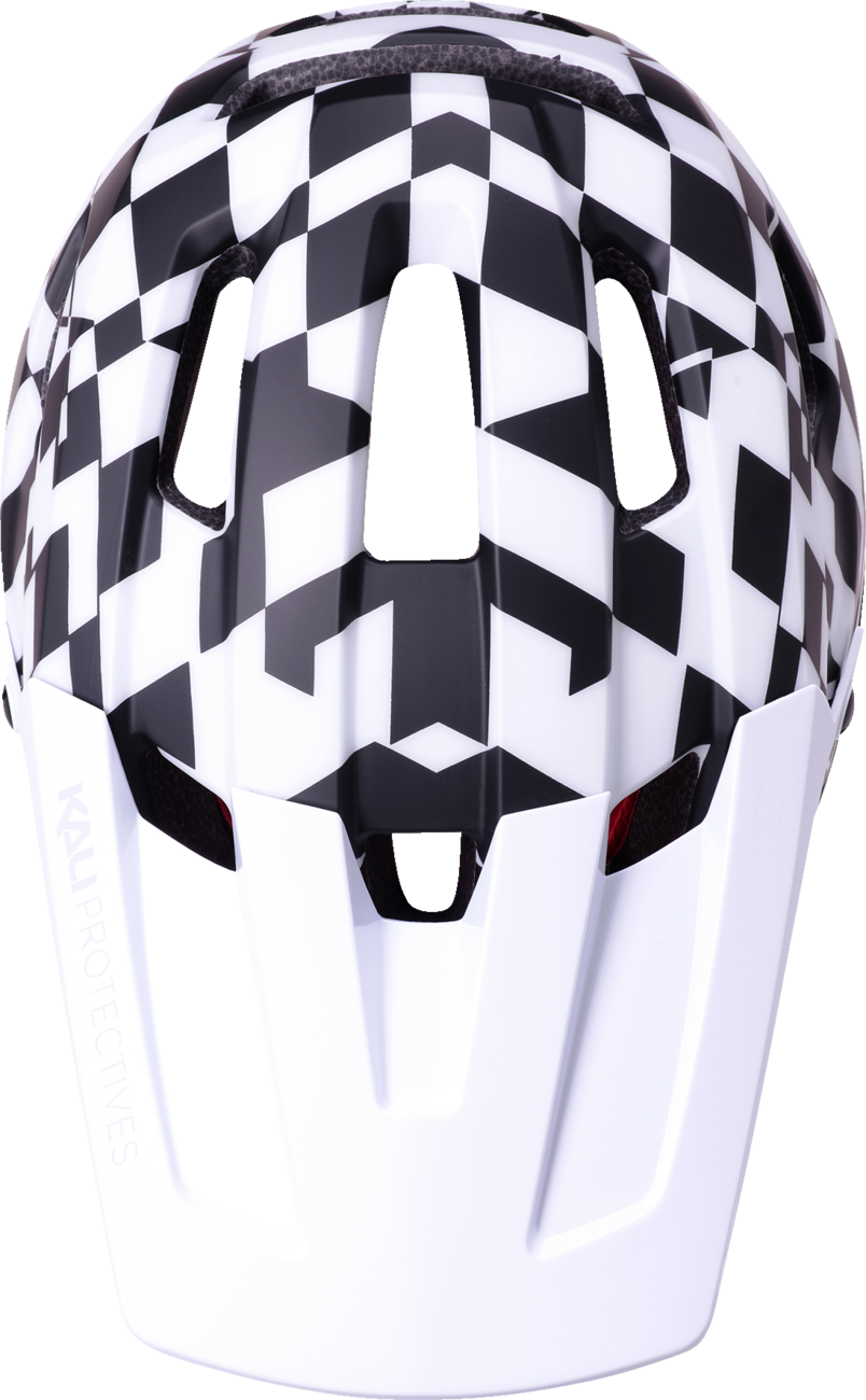 KALI DH Invader Helmet - LTD Glitch - Matte Black/White/Red - L-2XL 0211323217