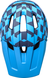 KALI DH Invader Helmet - LTD Glitch - Matte Navy/Cyan - L-2XL 0211323227