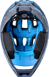 KALI DH Invader Helmet - LTD Glitch - Matte Navy/Cyan - L-2XL 0211323227