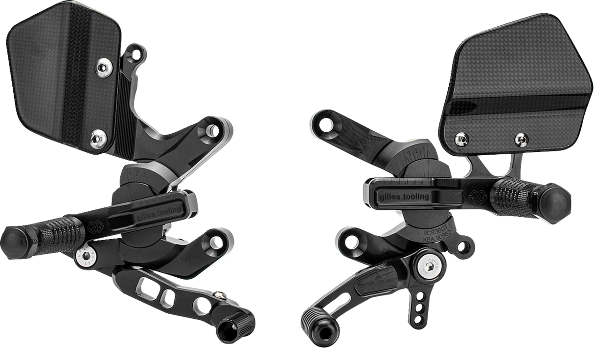 GILLES TOOLING Adjustable Rearset - Black - KTM VCR-KT03-B