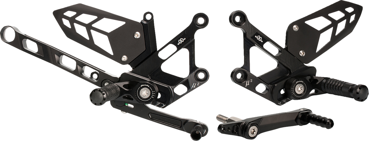 GILLES TOOLING MUE2 Rearset - Black - KTM MUE2-Y02-B