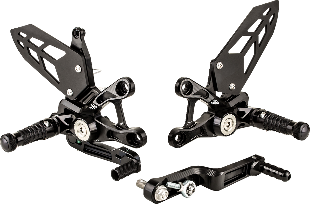 GILLES TOOLING MUE2 Rearset - Black - Suzuki MUE2-S01-B