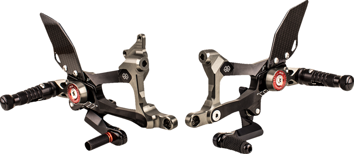 GILLES TOOLING MUE2 Rearset - Black - Ducati MUE2-D01-B