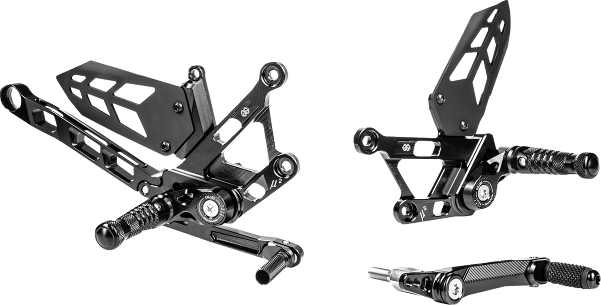 GILLES TOOLING MUE2 Rearset - Black - Yamaha MUE2-Y03-B