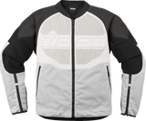 ICON Overlord3* Leather Jacket - White - Small 2810-4118