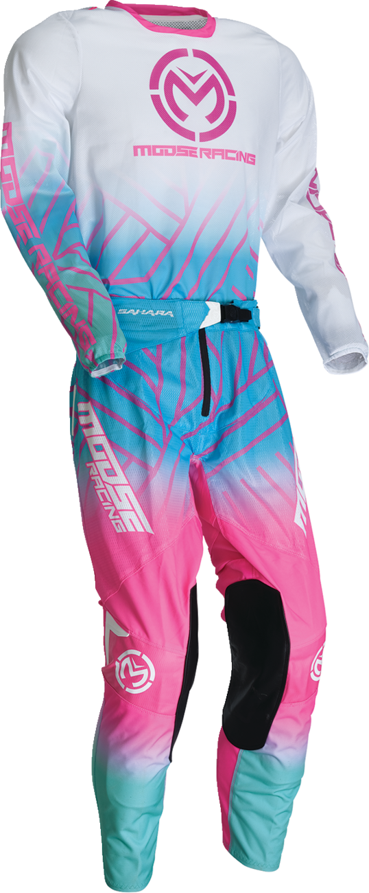 MOOSE RACING Sahara Jersey - Pink/Blue/White - Large 29107958