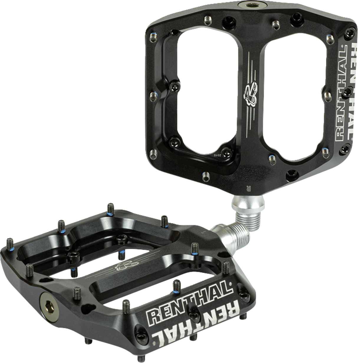 RENTHAL Revo-F Flat Pedals - Black PD10001-001-01 - Cycle City Outdoors