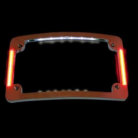 Custom Dynamics - Tri-Radius License Plate Frame w Flushmount LEDs (Open Box) - Cycle City Outdoors